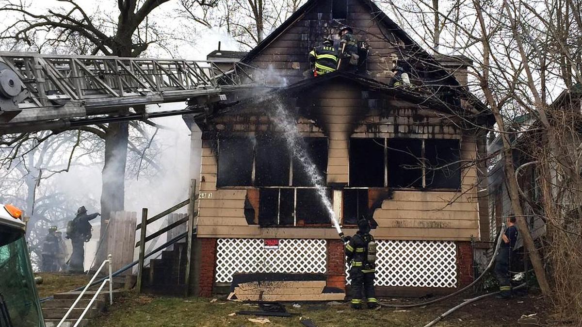 Kansas City firefighters battled a fire Wednesday morning involving two houses in the 6800 block of East 12th Terrace. Arriving firefighters reported one house fully engulfed in flames, which had spread to a second house.