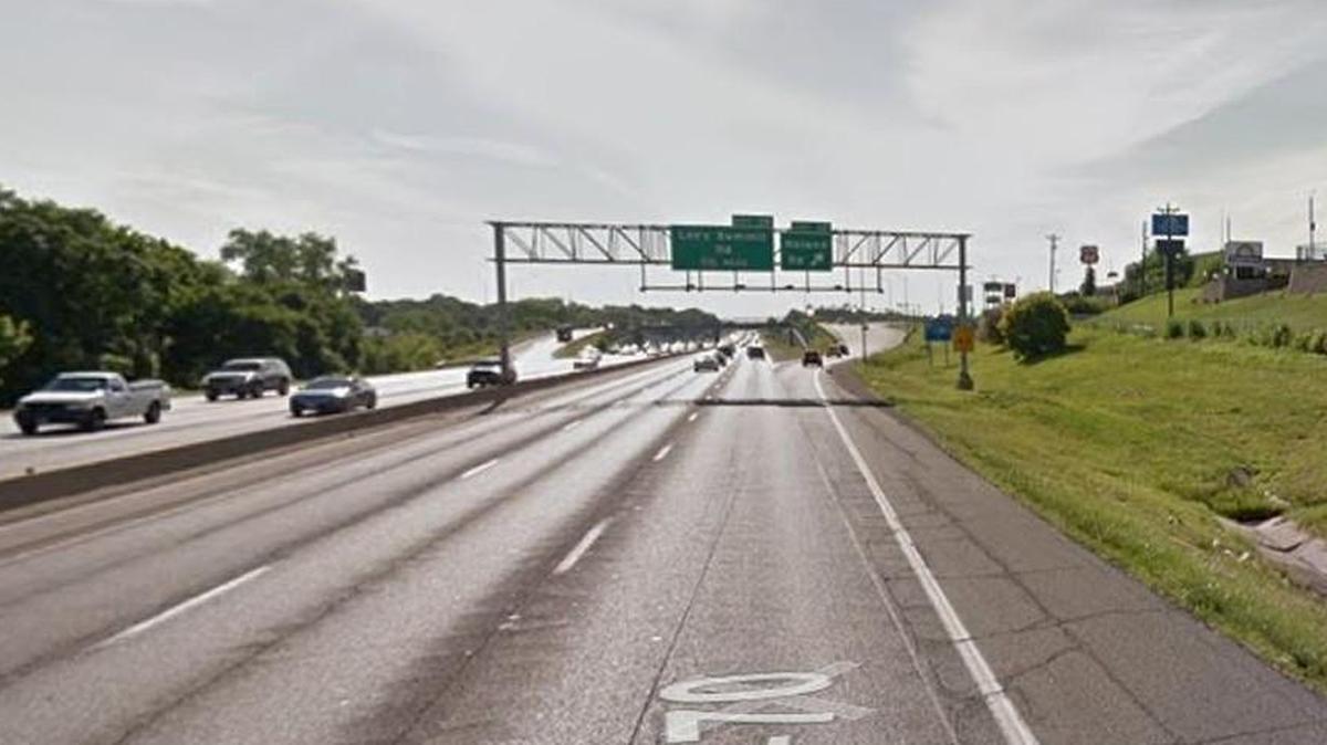 One person was killed Tuesday in a two-vehicle wreck on Interstate 70, west of Noland Road in Independence. This Google Maps Street View image is from June 2017.