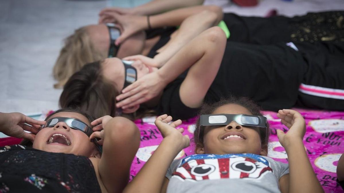 Students at Winnwood Elementary School in the North Kansas City School District watched the 2017 total solar eclipse.
