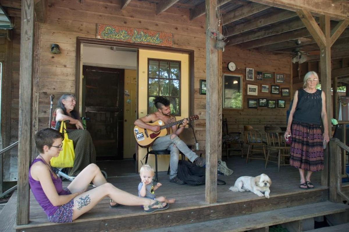 On a recent day, an East Wind guitarist sang, “That I am me, and you are you my friend. Your mind creates all that you see.”