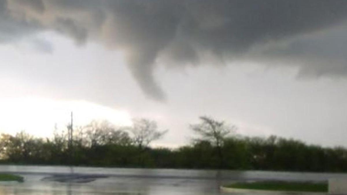 A tornado was spotted eight miles northeast of Cameron shortly before 5 p.m. Wednesday. A tornado watch over northern Missouri continued through the afternoon.