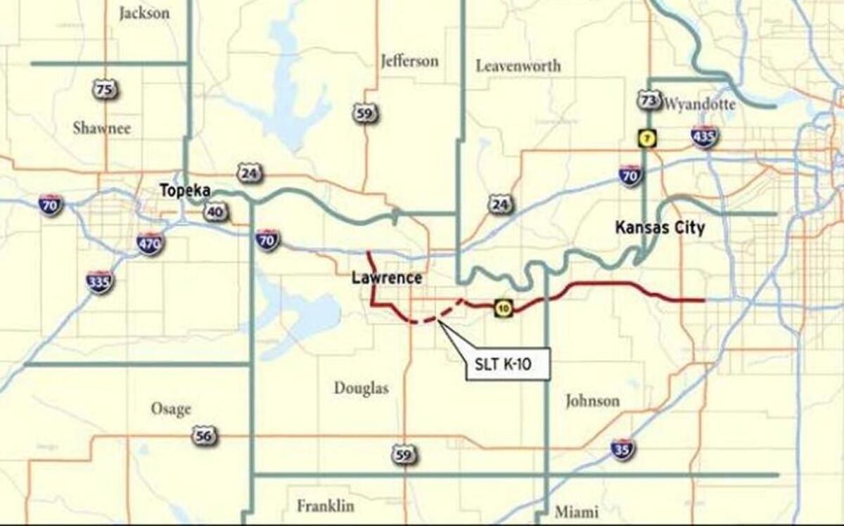 The Kansas Department of Transportation will host two public events Friday to celebrate the opening of the east leg of the Kansas 10 South Lawrence Trafficway. The 6-mile stretch of four-lane highway will complete a loop around Lawrence.