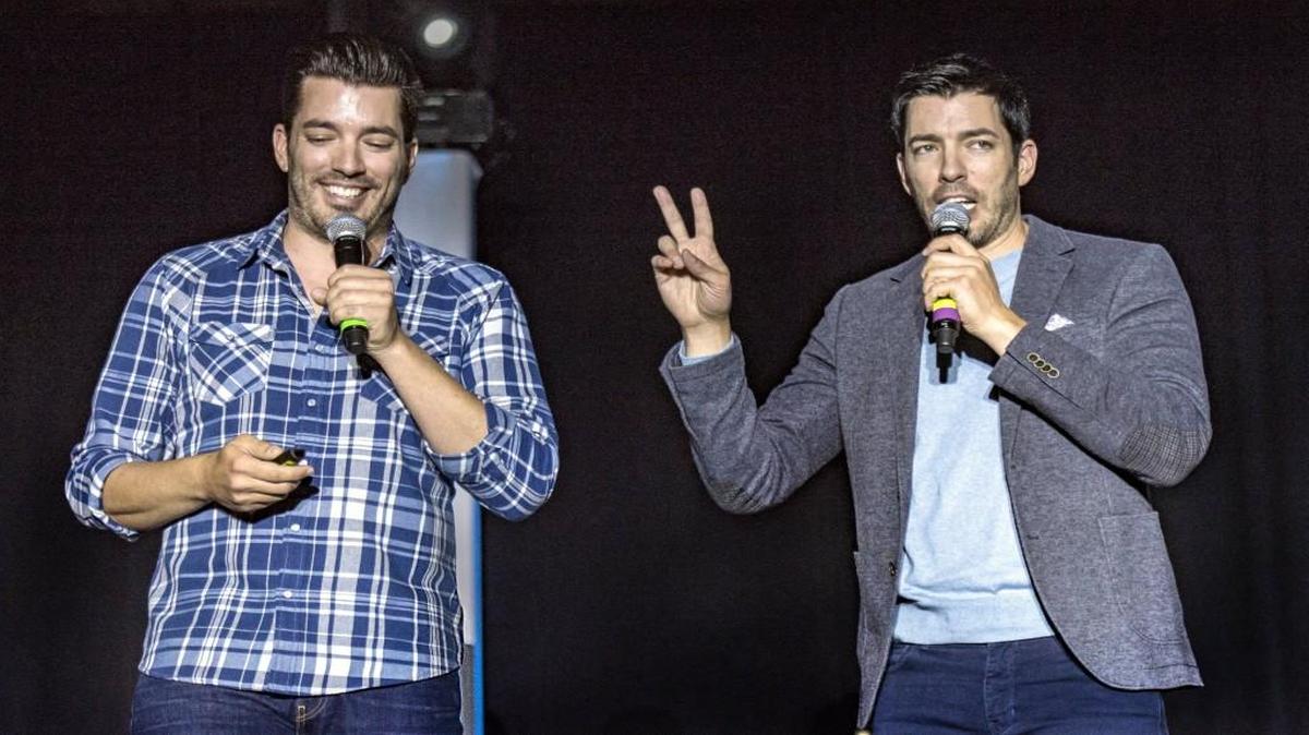 Jonathan (left) and Drew Scott, stars of HGTV’s “Property Brothers,” talked to a large audience on Saturday at the 2017 Greater Kansas City Home Show at Bartle Hall. The three-day event features more than 250 landscapers, designers, contractors and suppliers with ideas for home and garden projects.