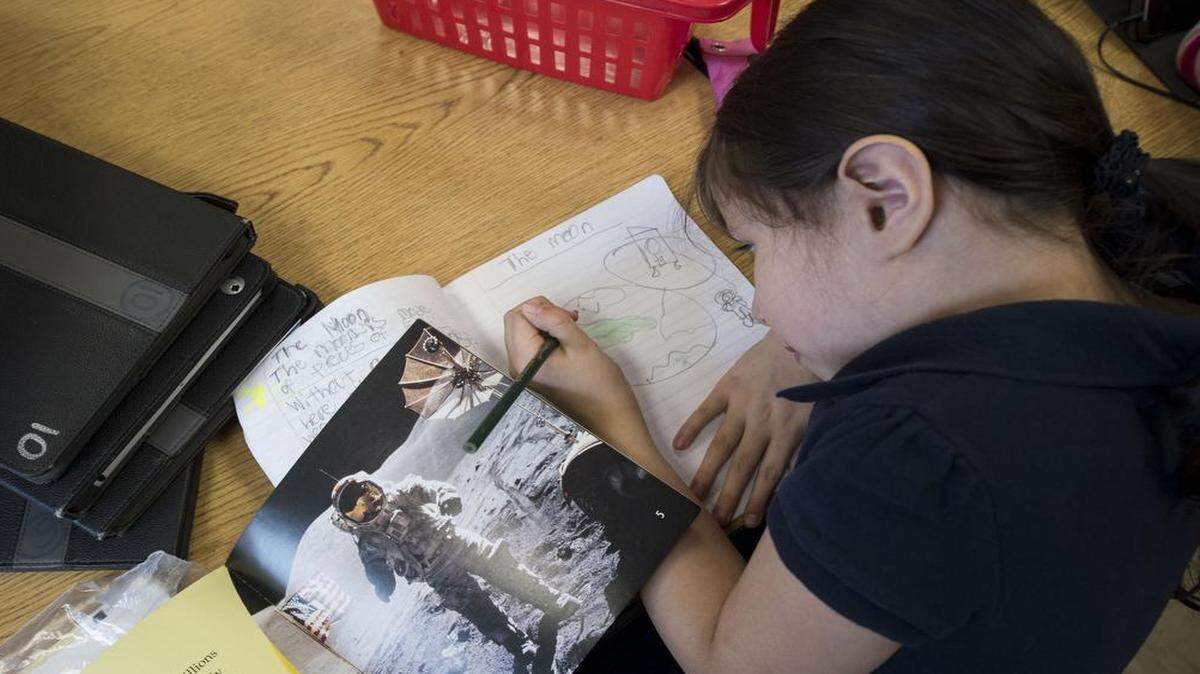 
New Stanley student Ebelin Sagastume, 8, was assigned to make a journal about a book she had read. She livened up the journal with some artwork. 


