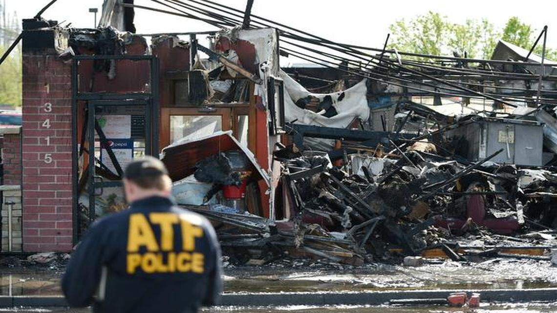 
An ATF agent was at the scene Tuesday of an overnight fire in Olathe near 134th and Black Bob Road that damaged several businesses including Frontera restaurant.
