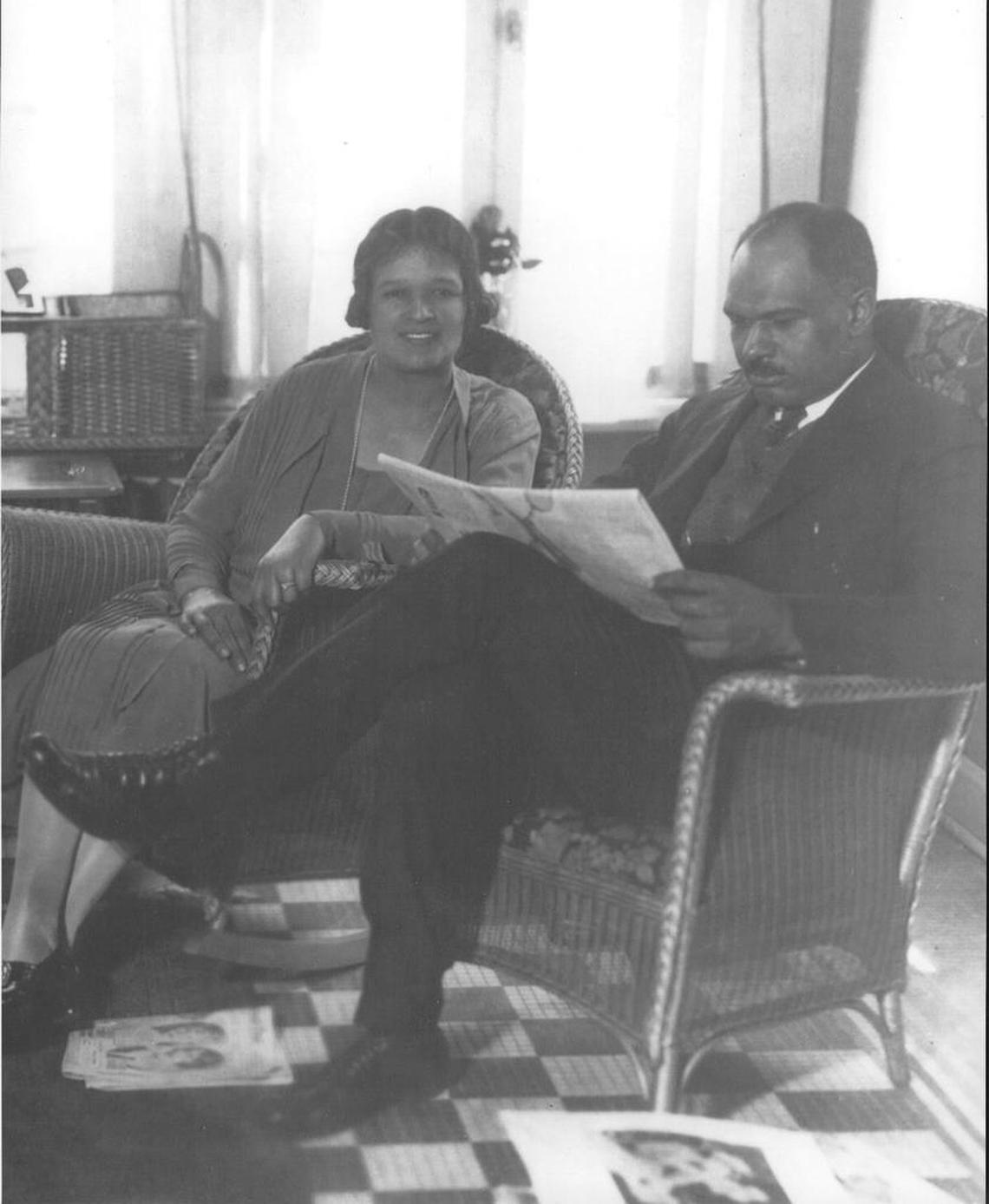 Chester A. Franklin, founder and publisher of The Kansas City Call, and his wife, playwright Ada Crogman Franklin.
