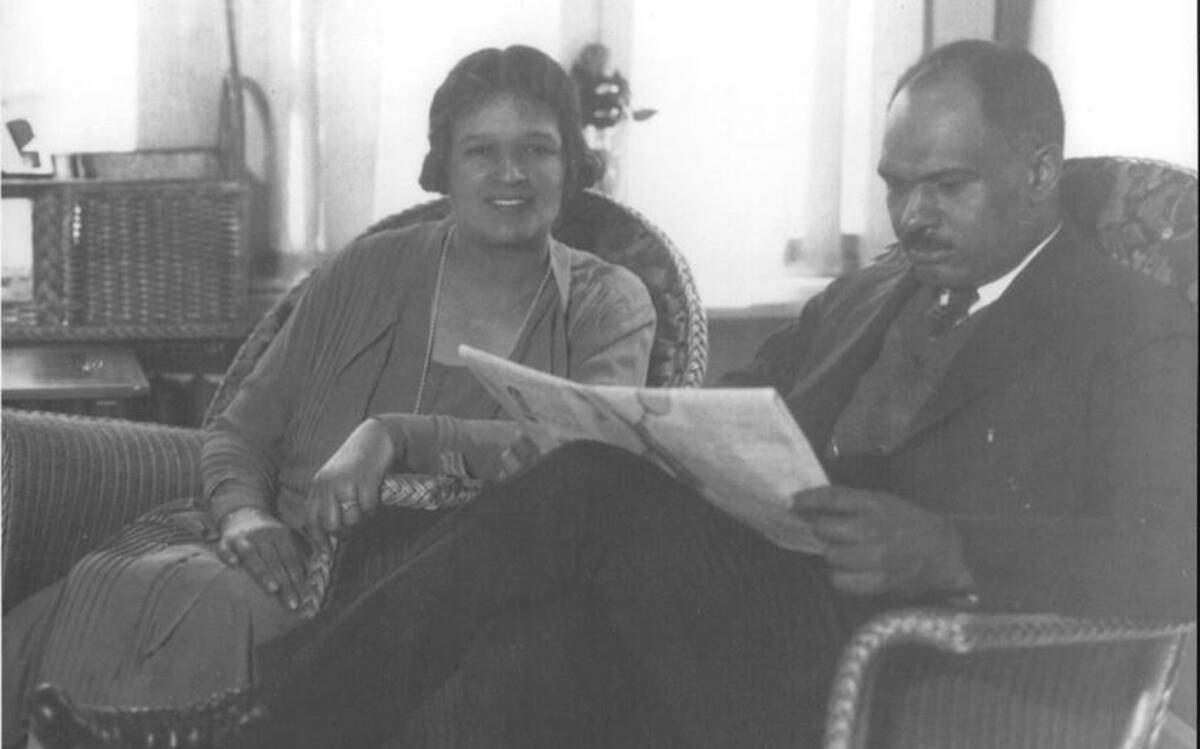 Chester A. Franklin, founder and publisher of The Kansas City Call, and his wife, playwright Ada Crogman Franklin.