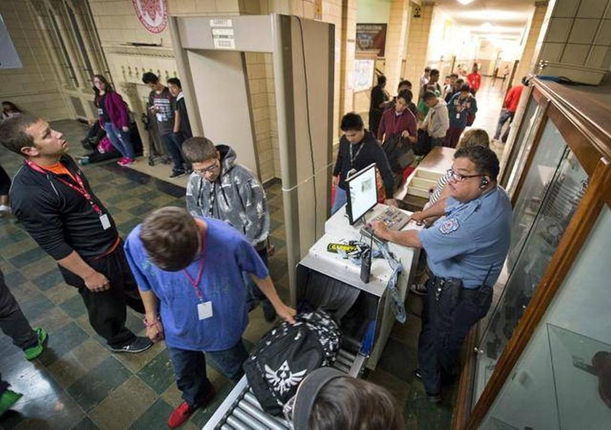 Every student entering a Kansas City, Kansas, middle or high school passes through a metal detector every day. And district officials say that keeps their schools gun free.