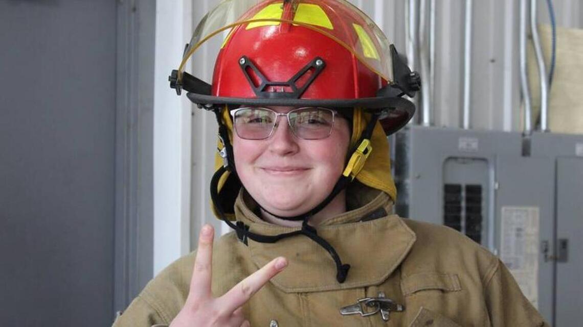 Ready to serve: Ray-Pec student first female to win gold in firefighting at conference