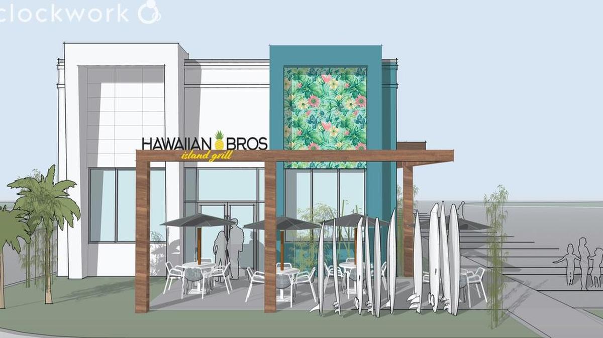 Two brothers from Oregon, Cameron McNie and Tyler McNie, plan to open a new restaurant called Hawaiian Bros Island Grill at 1112 E. North Ave. in Belton by February 2018. A rendering shows what the restaurant will look like in the near future. The building was formerly a Long John Silver’s and an A&W combination.