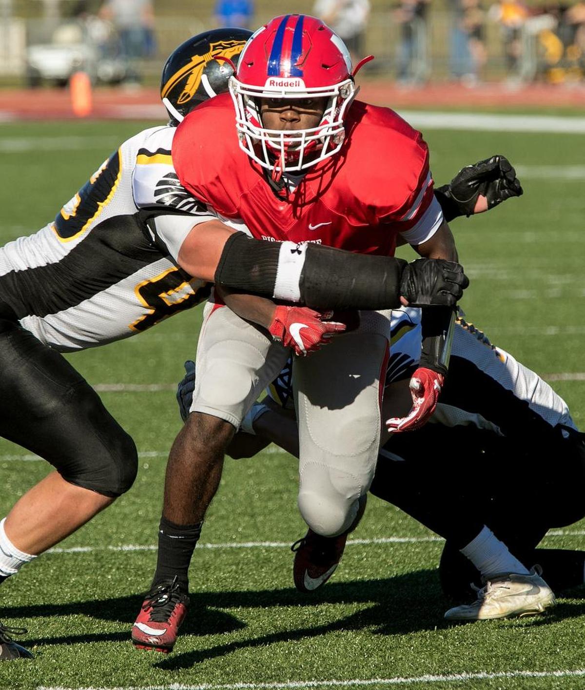Bishop Miege remains No. 1 in Class 4A after beating Blue Valley 29-15 in Week 6.