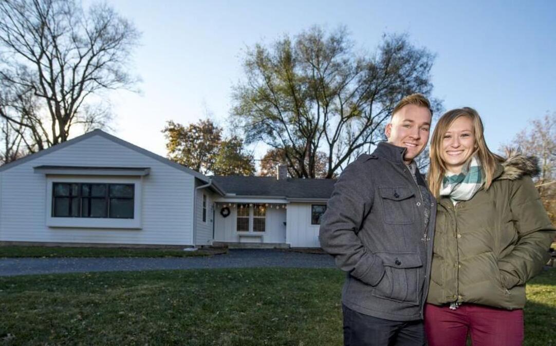 Prairie Village residents Kirk and Rachel Chonis used a city exterior grant program to improve their first home; it’s one of several such programs available in Johnson County. Their house at 79th Street and Roe Avenue got new windows, entry doors, siding, fascia and gutters. Under the program, the city reimburses residents for 20 percent of total project costs exceeding $5,000. “Getting money back was very helpful,” says Kirk Chonis.