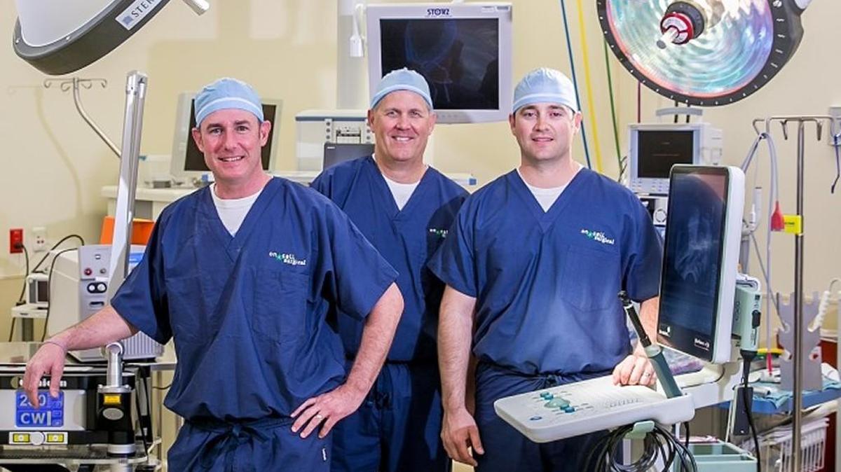 On-Call Surgical’s management team (left to right): Jason Specht, vice president-operations; Tom Feiden, president and chief executive; Drew Phillips, vice president of sales and marketing.
