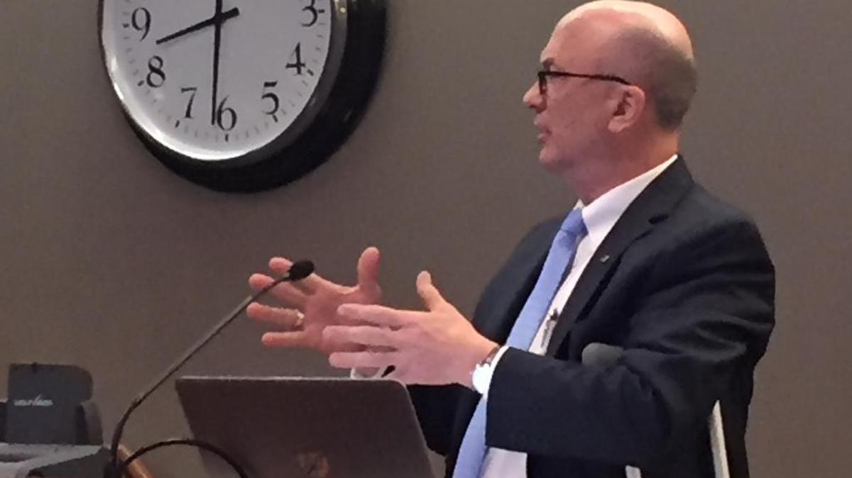 Greg Musil, an attorney representing developers Bellmont Partners, addresses the Shawnee City Council.