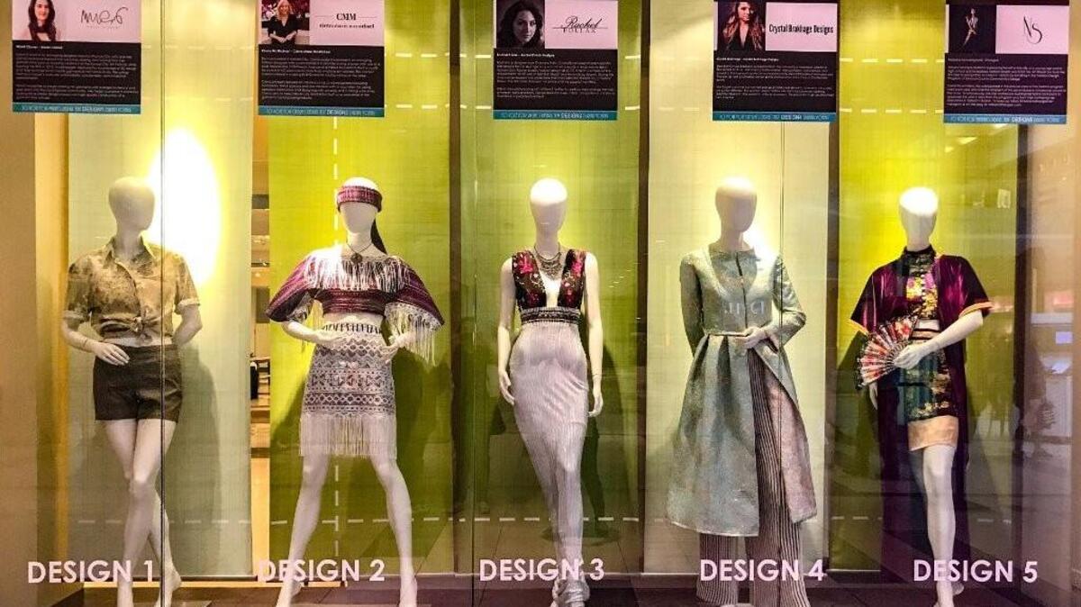 The contestants for week 2 of the contest. Visitors to Oak Park Mall can see the designer’s work.
