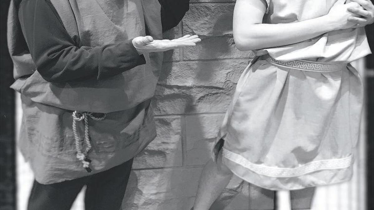 Reed Uthe and Jake Leet star in “A Funny Thing Happened on the Way to the Forum.”