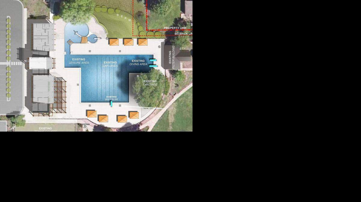 
An aerial view of Fairway’s master plan for the new pool.
