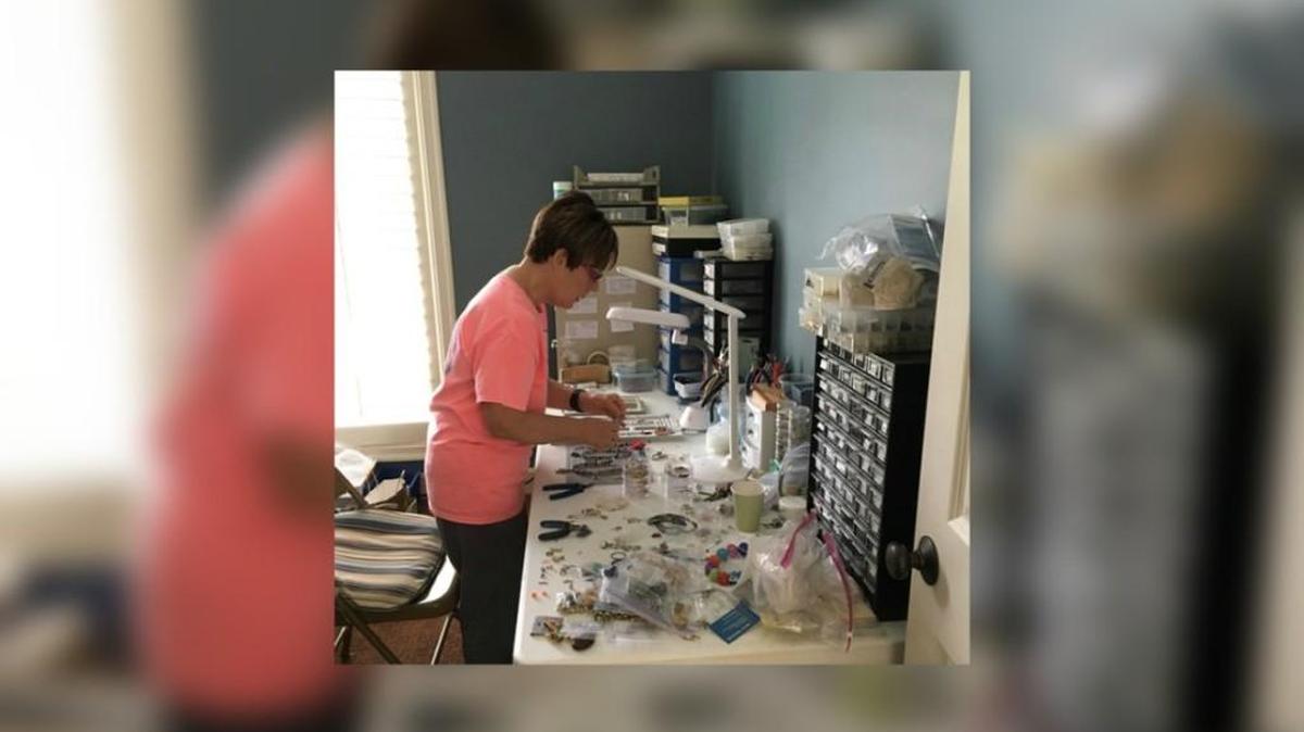 Kathy Corbin creates and repairs jewelry for the Top Drawer resale boutique.