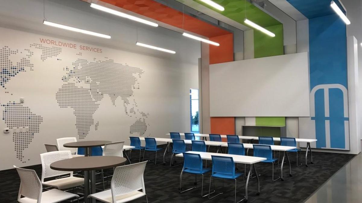 An interior shot of Skyline E3’s new office space in Lenexa.
