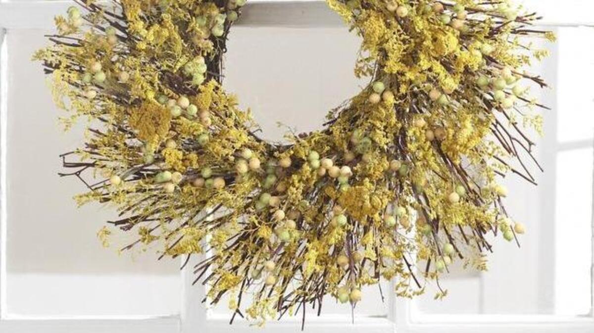 This wreath from Sur la Table would be fairly simple and inexpensive to recreate at home