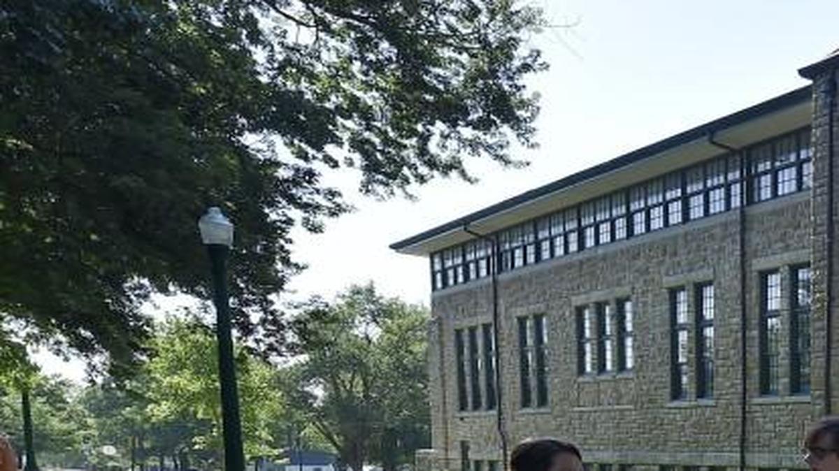 Sure, the parents and teachers at this tour of Baker University look happy. They haven’t hit the drawn-out part of the process yet that most schools (though perhaps Baker is spared) go through.