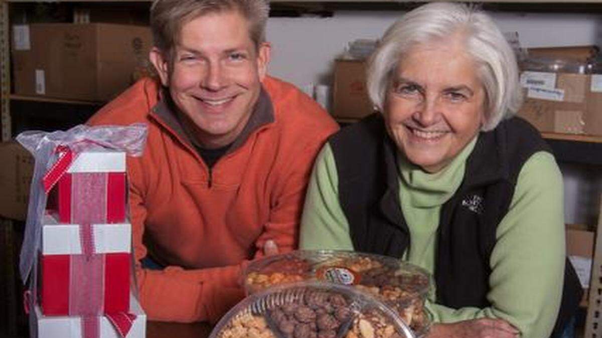 
Rodney Riffle and his mother, Vicki, own Farmstead Nuts & Treats, a seasonal store at 2920 Merriam Lane, Kansas City, Kan. The store sells nuts, dried fruit, chocolates and party trays.
