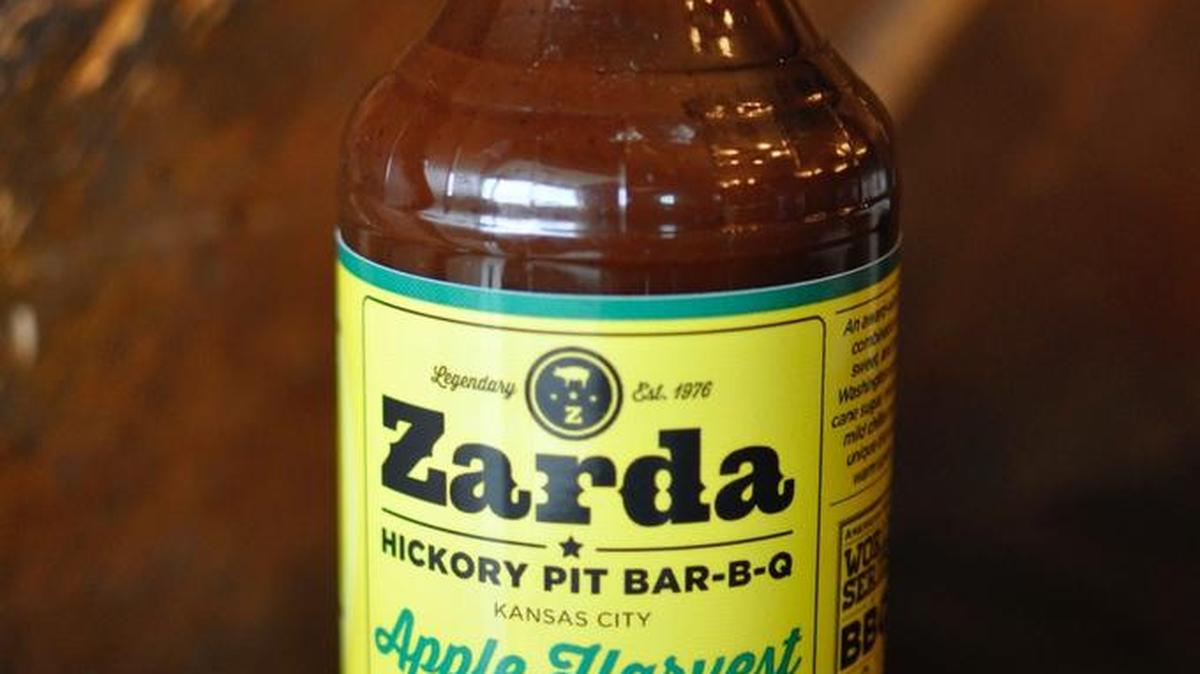 Zarda’s new Apple Harvest barbecue sauce gets its sweet flavor from sugar and Washington apples. It pairs well with pulled pork.