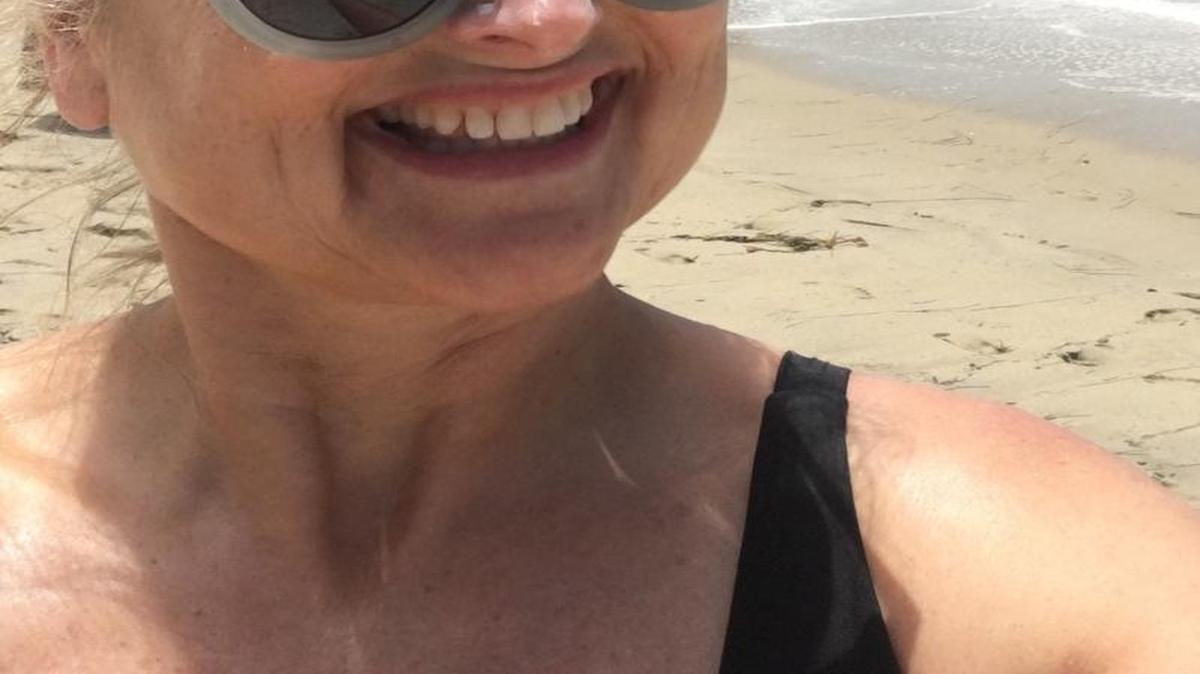 A selfie, moments before that deceptively passive looking Pacific nearly killed me.