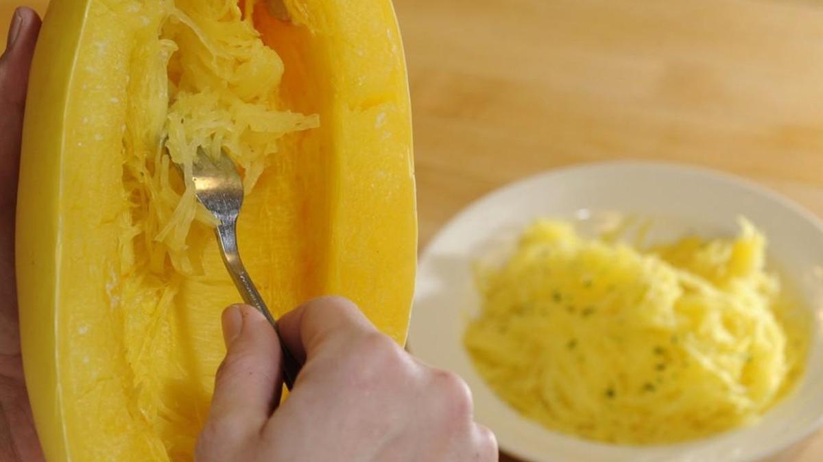 Spaghetti squash is an inexpensive, healthy alternative to pasta.
