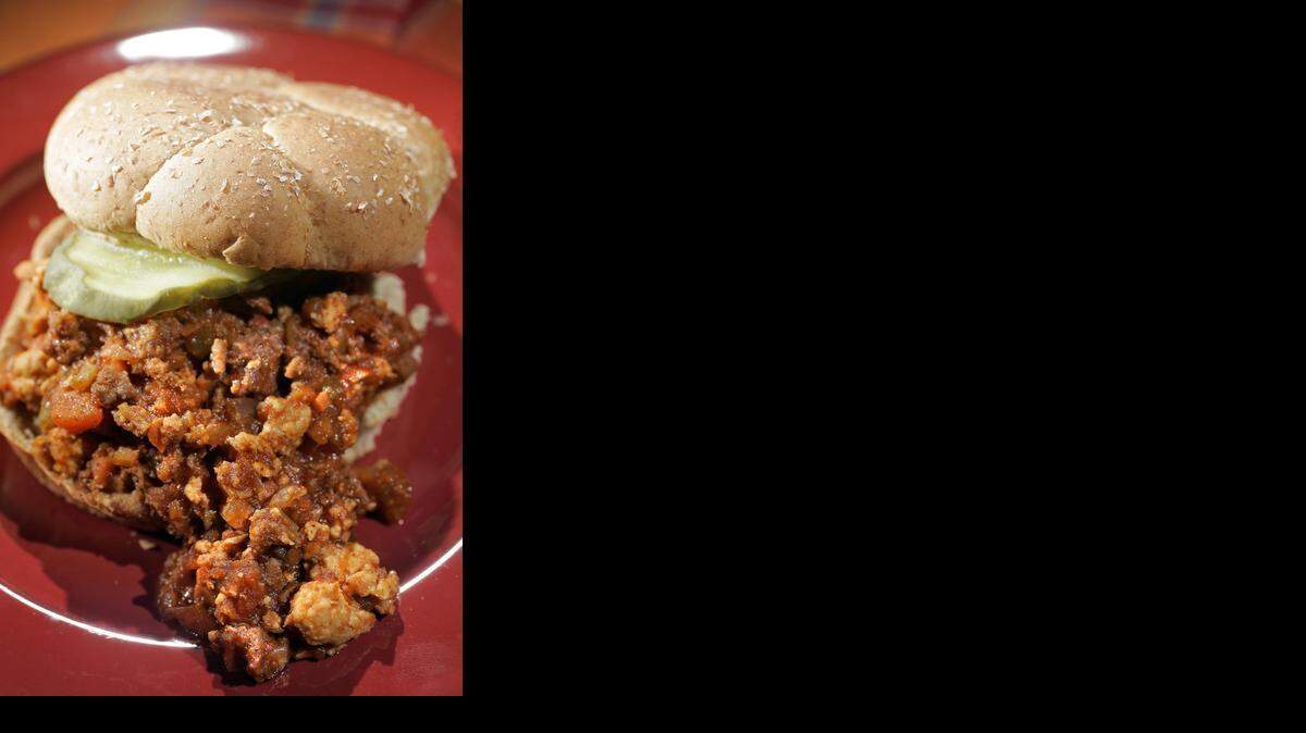 
This Super Sloppy Joes recipe will bring fond memories but not unnecessary fat grams to the table. Our version is a lean mixture of ground round and ground turkey breast cooked with plenty of good-for-you veggies to add vitamins and fiber. 
