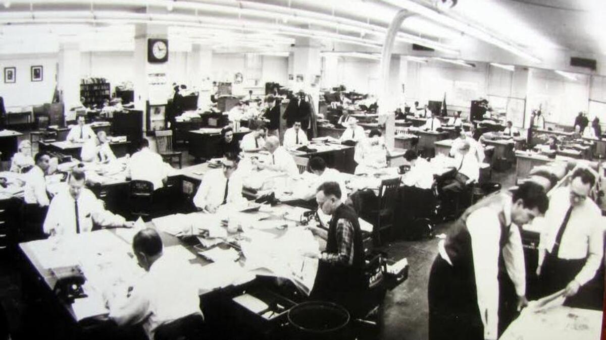 The Star newsroom in 1966.