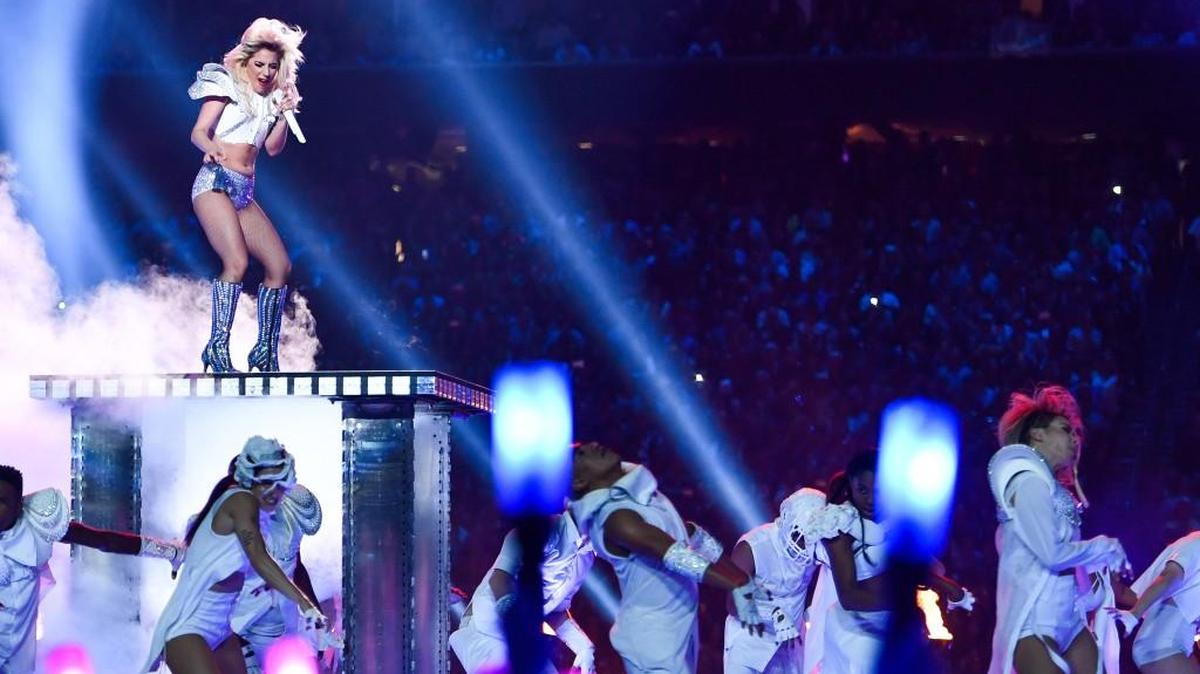Lady Gaga performed Sunday during the Super Bowl halftime show.