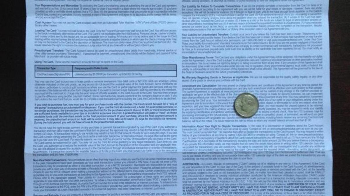 Behold the actual micro-font of rebate paperwork. It’s easier to read a dime.