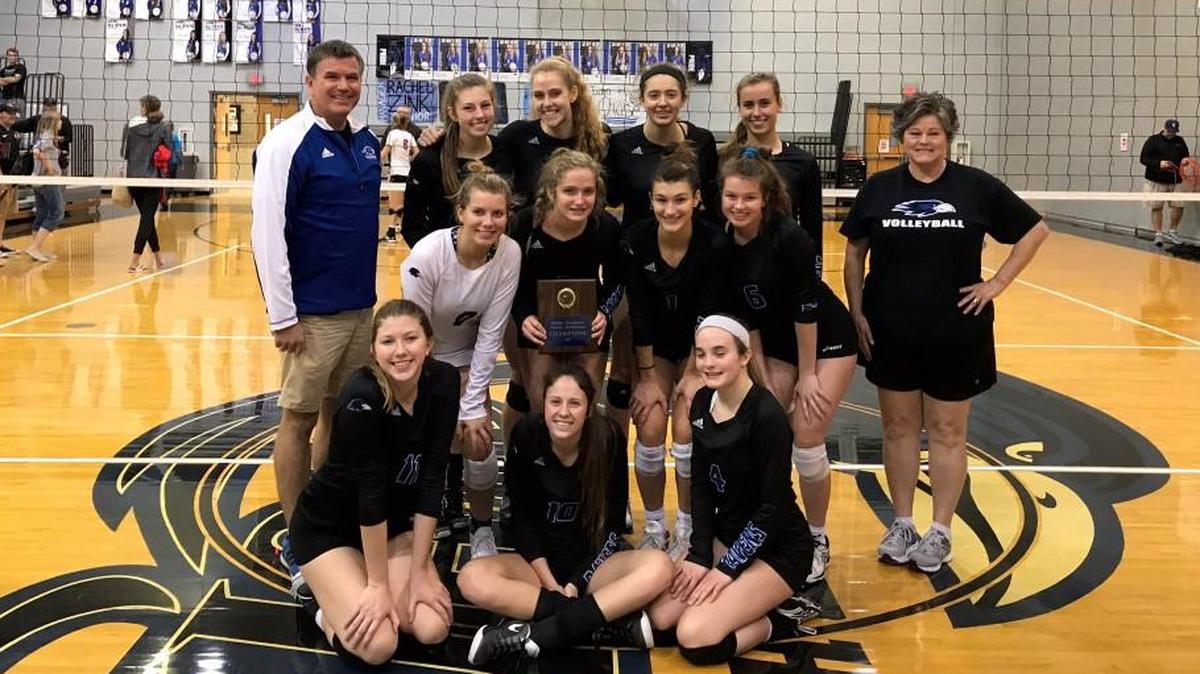 Olathe Northwest volleyball, the defending Class 6A champions, didn’t lose a single game during a five-match sweep Saturday, Oct. 14, 2017, at the Olathe Northwest Invitational.