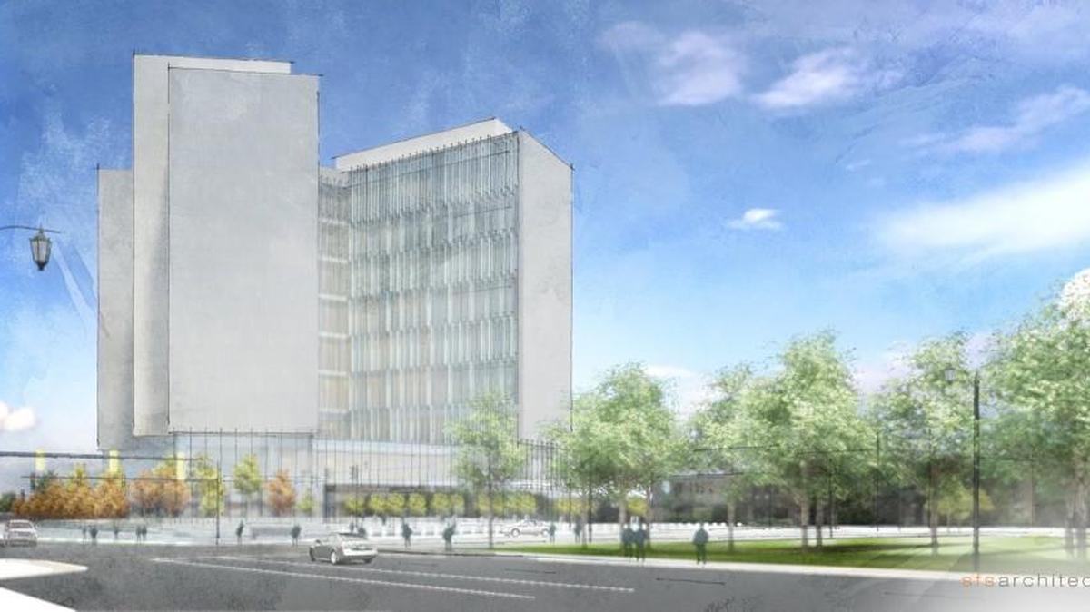 A rendering of the new Johnson County Courthouse.