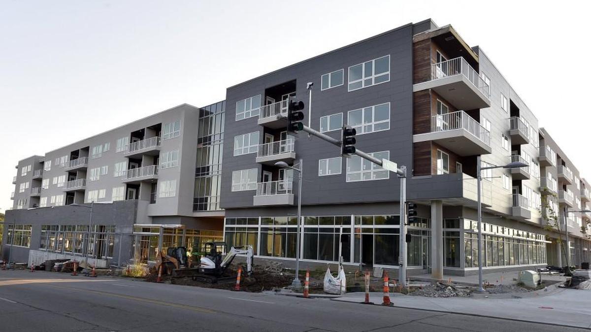 Construction of the new Woodside Village development on Rainbow in Westwood is nearing completion, and starting to open to new tenants.