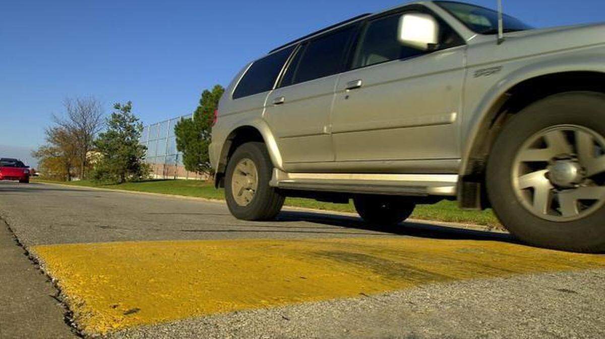 
Speed humps are one traffic-calming method used in Prairie Village.


