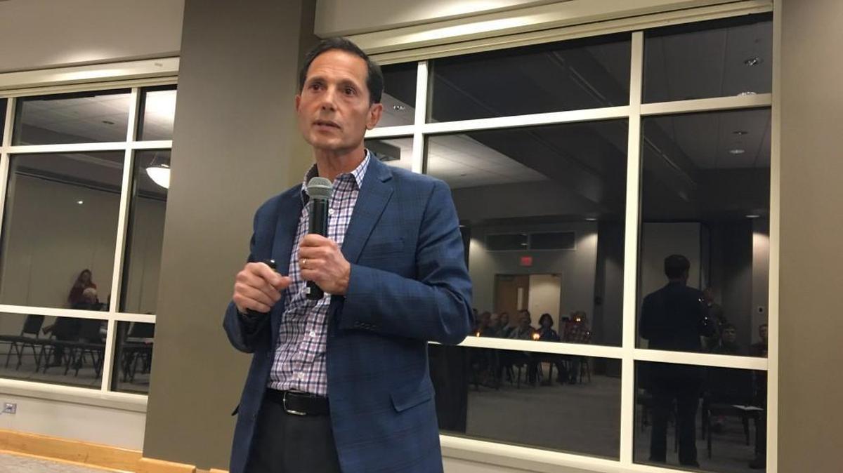 Tom Valenti, the developer of the proposed Mission Gateway project, answered questions from about 50 Mission residents at the Sylvester Powell Jr. Community Center last week.