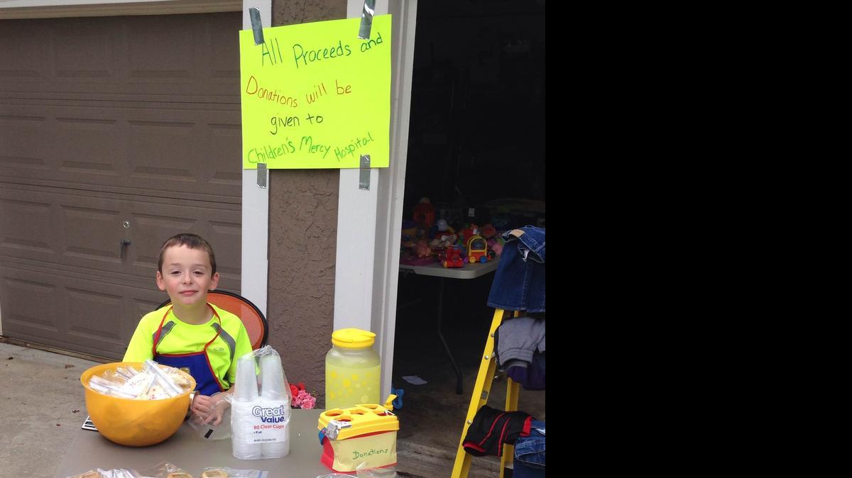 
Eli Anno of Shawnee staged a sale to help patients in the burn unit at Children’s Mercy Hospital.
