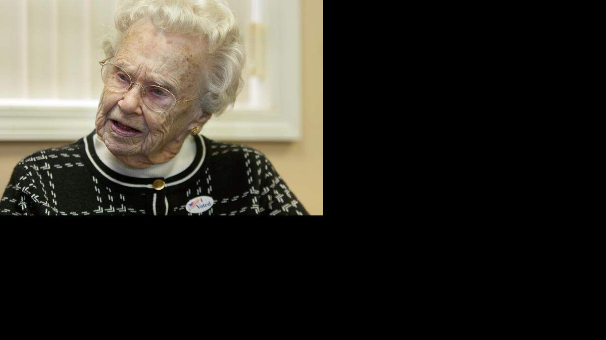 
Mabel Johnson of Olathe spent part of Tuesday, her 100th birthday, at the polls.


