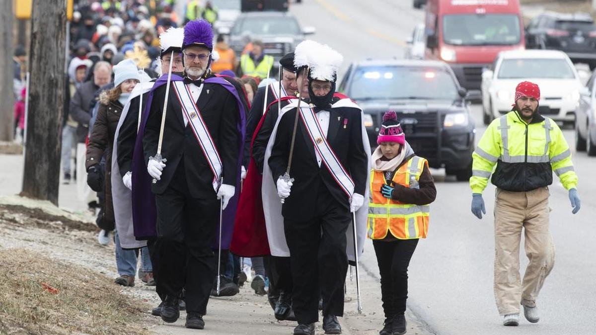 On Dec. 29, nearly 1,000 members from St. Paul’s Catholic participated in a four-and-a-half mile procession from their former location in west Olathe to their new church home at 115th and Lone Elm.