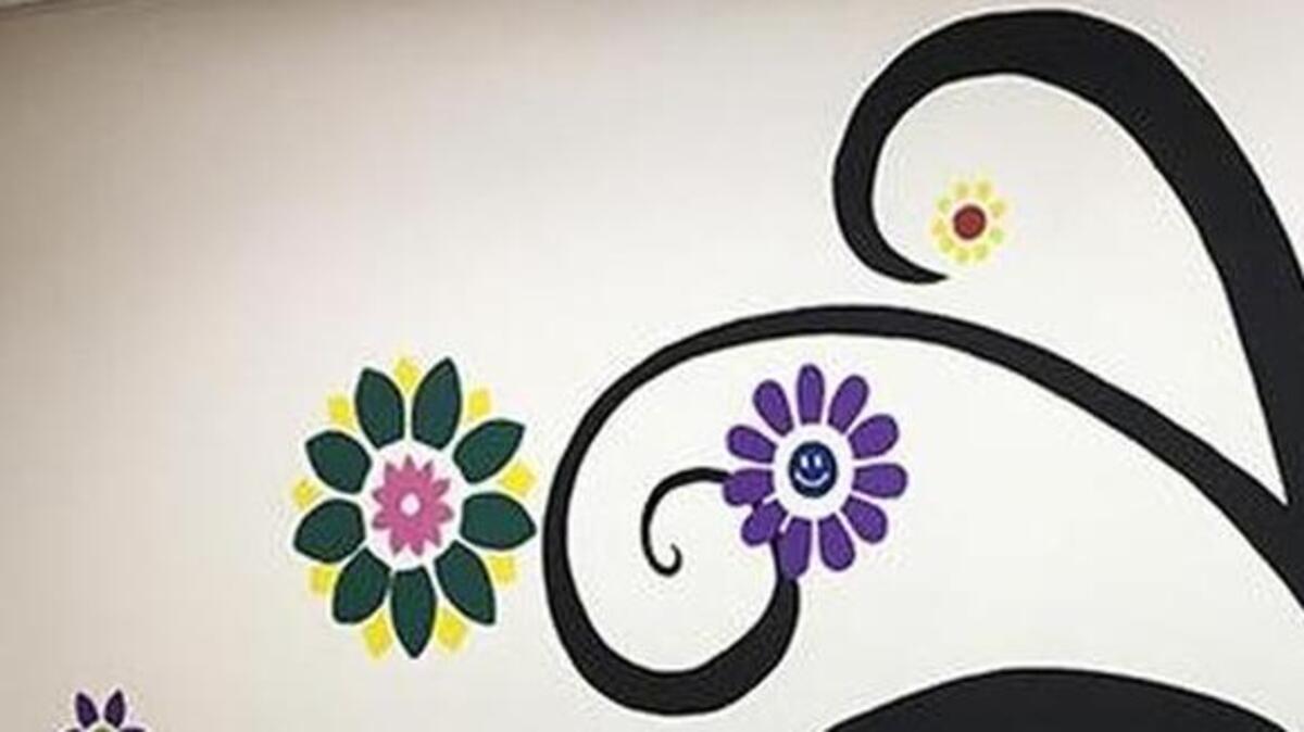 Art students at Prairie Trail Middle School created this mural for school nurse Julie Anselmi.