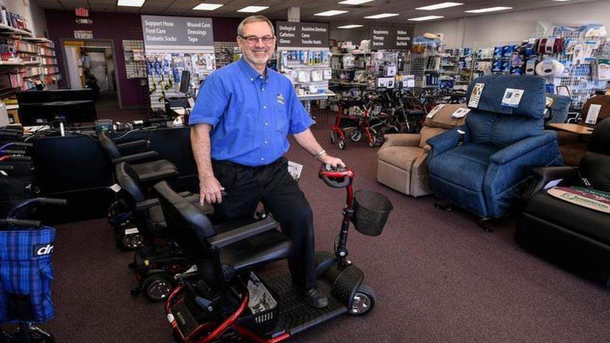 
Ed Lewis is the owner of KC Home Medical Supply, 9538 Nall Ave., Overland Park. The store has home health care items for purchase and rent. 

