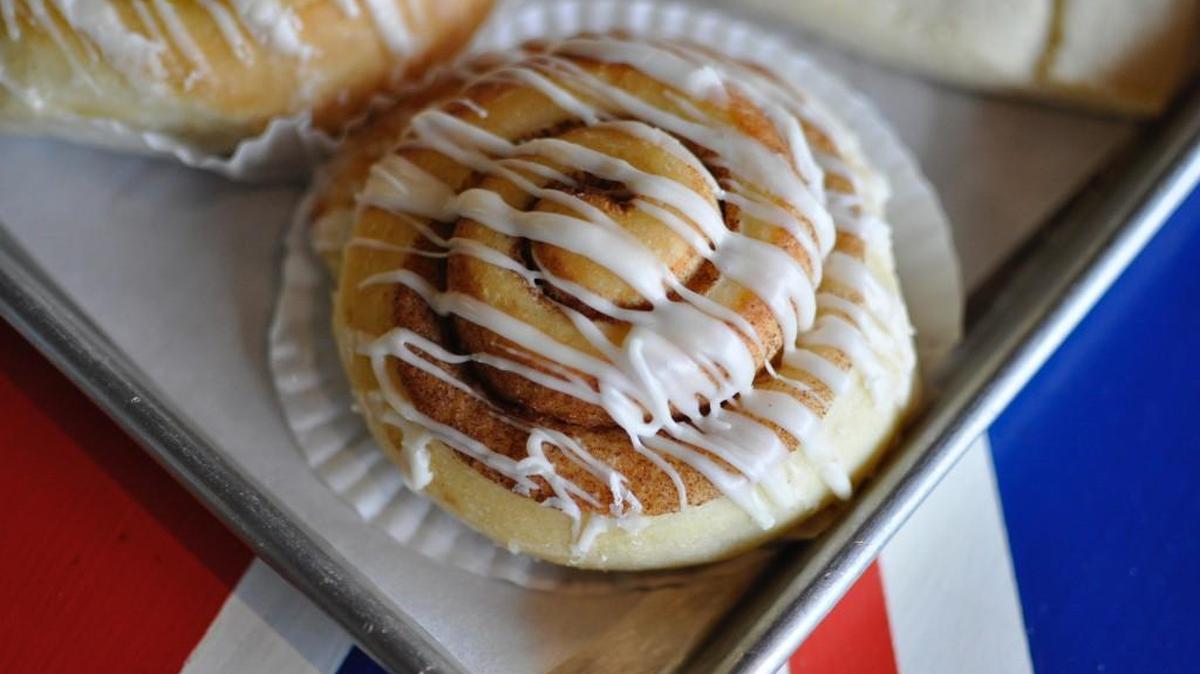 Cinnamon rolls are a customer favorite at Clock Tower Bakery in downtown Overland Park.