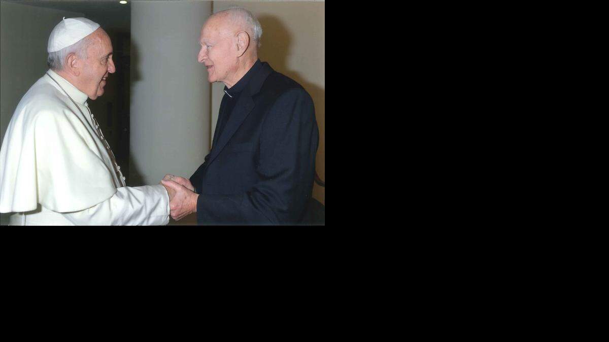 
The Rev. Tony Lickteig (right) met Pope Francis earlier this year.
