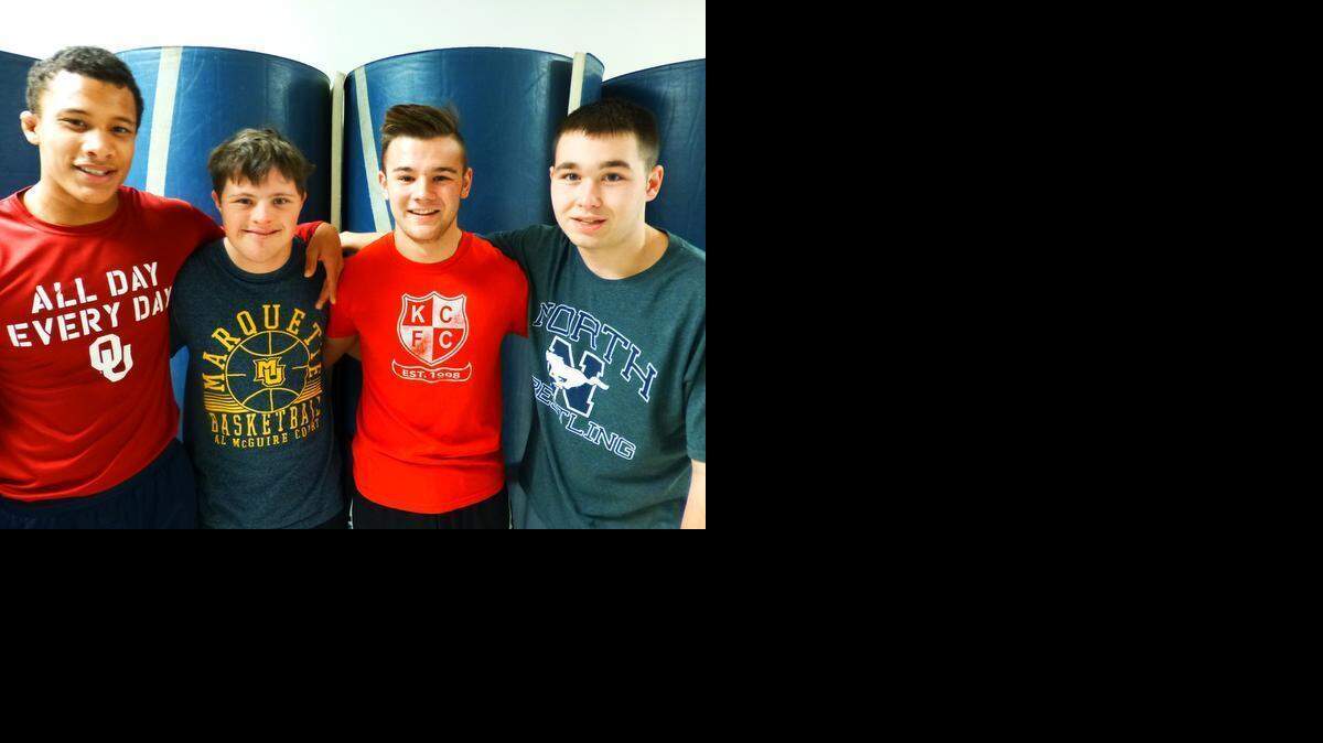 
Left to right: Blue Valley North senior wrestlers Isaac Walton, Patrick Chapman, Connor Kerth and Chris Giocondo.
