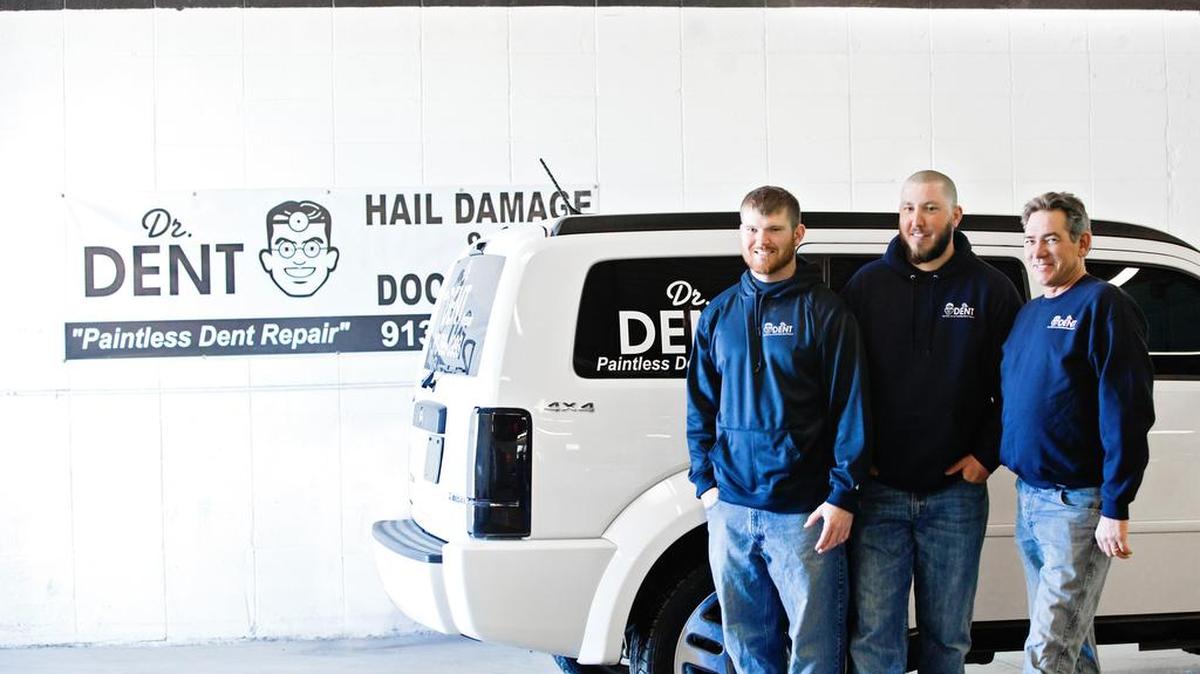 The owners of Dr. Dent are Mike Logan (from left), Justen Green and Delton Griffee.