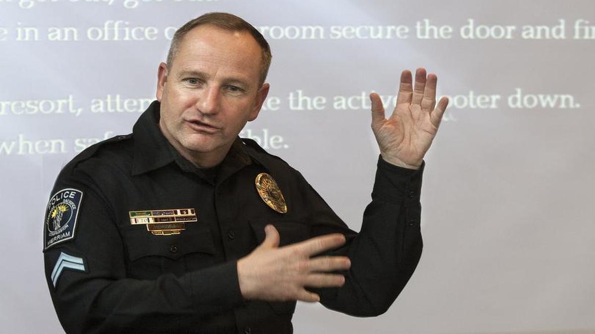 The Merriam Police Department is stepping up efforts to help local businesses prepare for an active-shooter scenario. Cpl. James Browning with the Merriam Police Department talked with members of the business community last Friday.