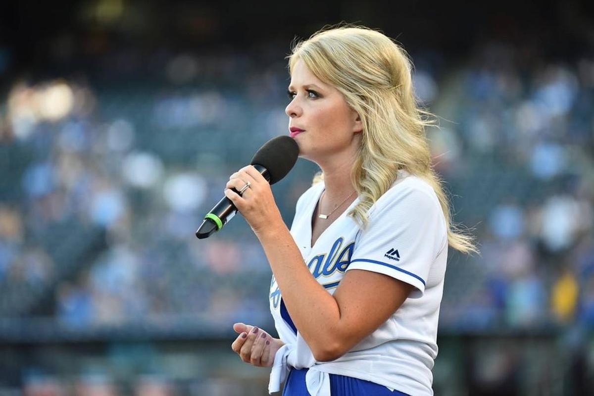 Danaya Roller enjoys her summer job as pre-game emcee at Royals games.