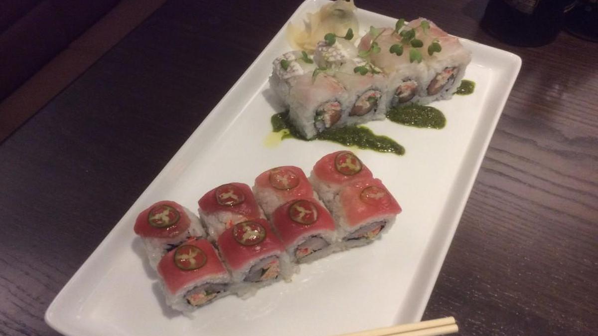 Blue Sushi’s Amazon Roll, top, and Spanish Fly.